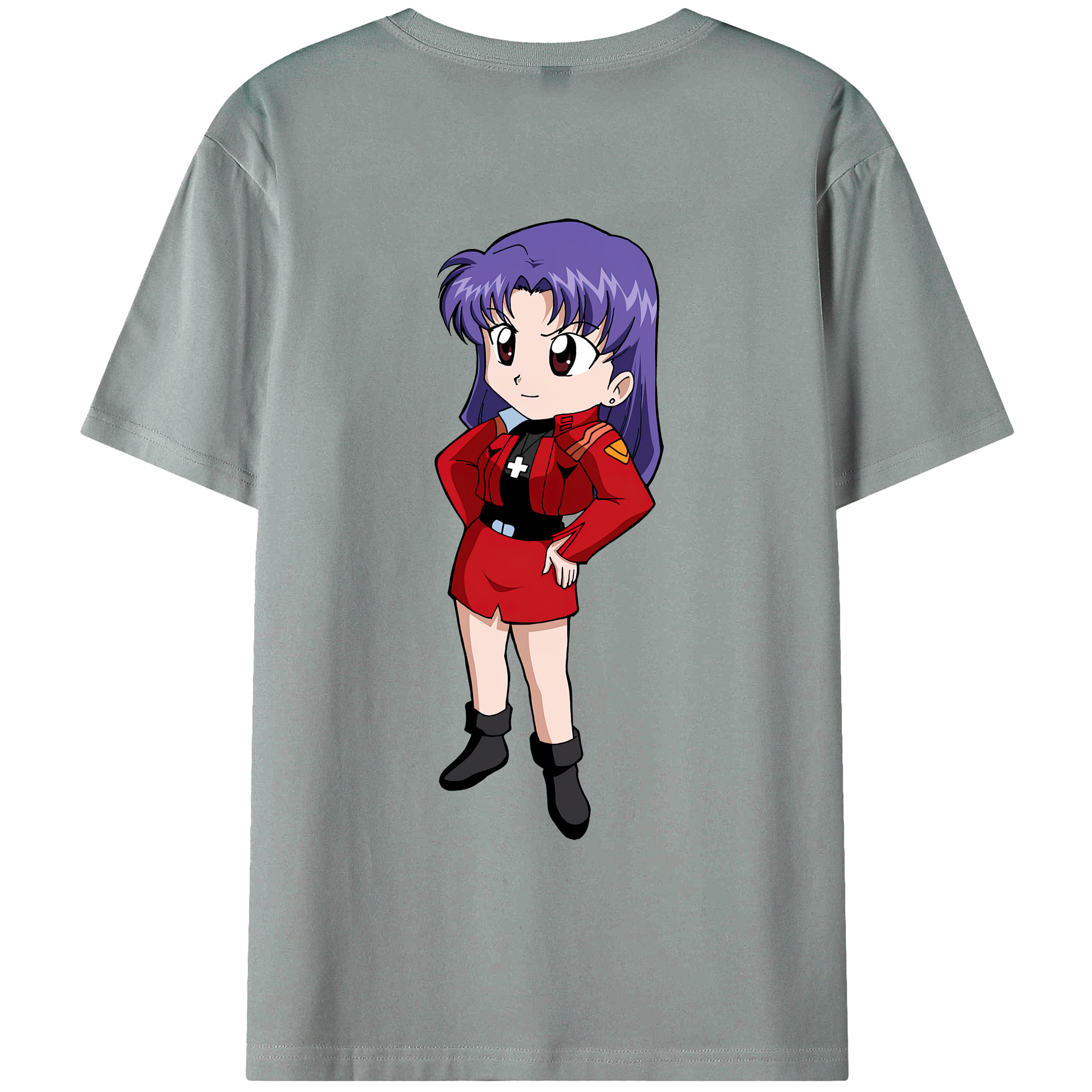 （画像用） EVA 新世紀エヴァンゲリオン 綿100％ メンズ半袖Tシャツ（バックプリント） 通気性